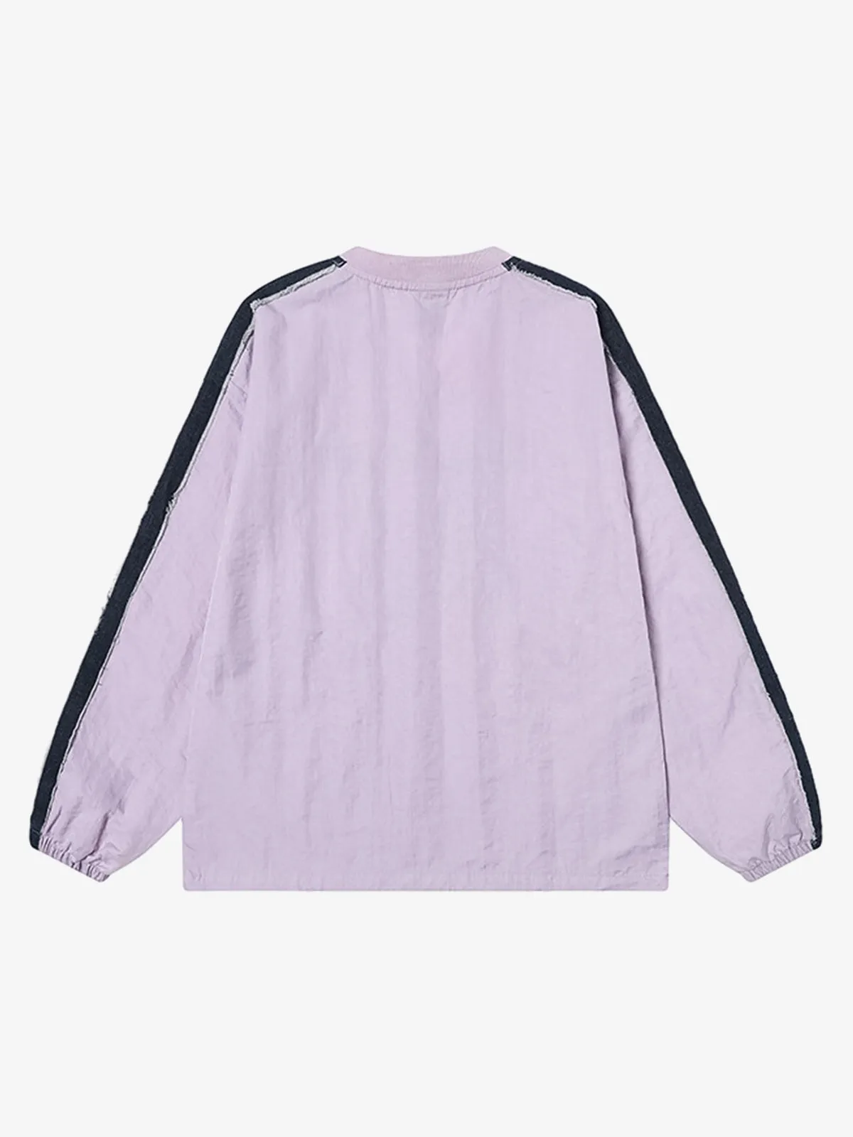 Retro Denim Distressed Patch Number Long-sleeved T-shirt sold by Thesupermade product image thumbnail 4