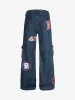 Letter Print Cargo Multi-Pocket Jeans sold by Thesupermade