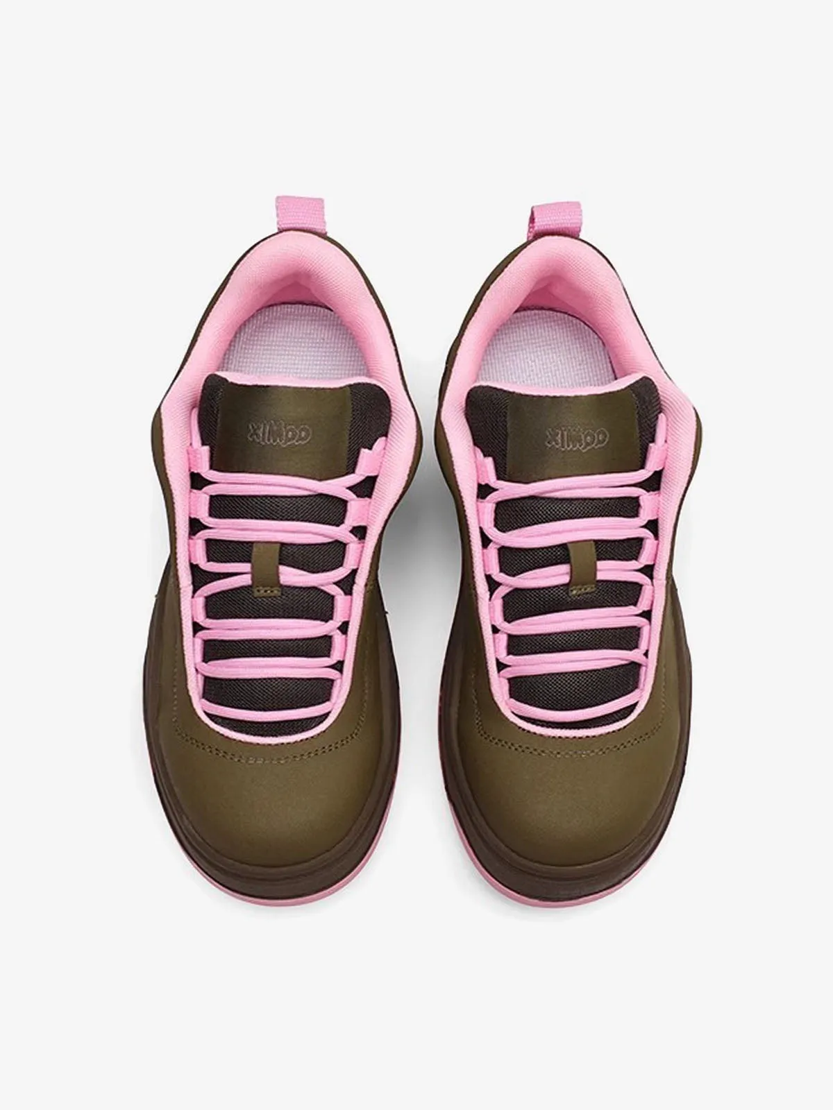 Retro Pink And Brown Thick-soled Casual Sneakers sold by Thesupermade product image thumbnail 5