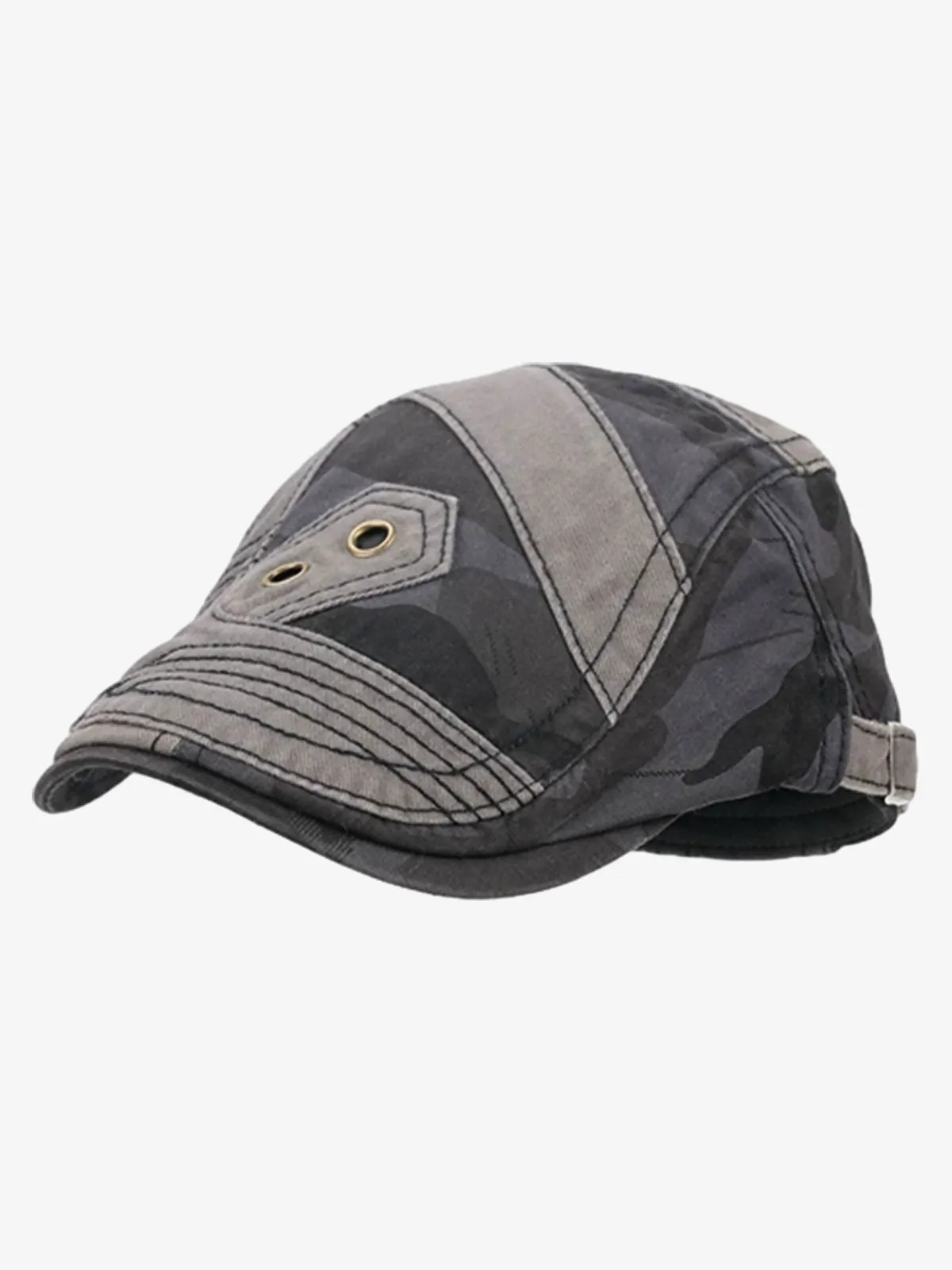 Camouflage Metal Patch Design Duckbill Forward Cap sold by Thesupermade product image thumbnail 4