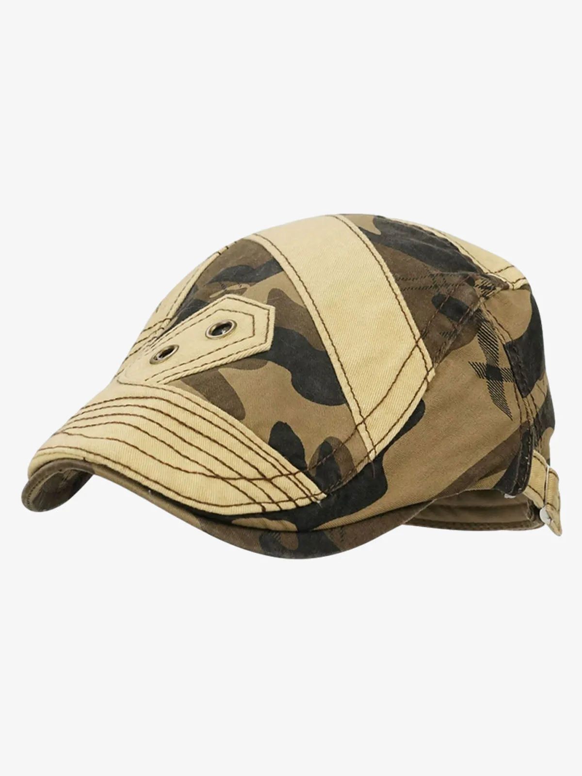 Camouflage Metal Patch Design Duckbill Forward Cap sold by Thesupermade product image thumbnail 2