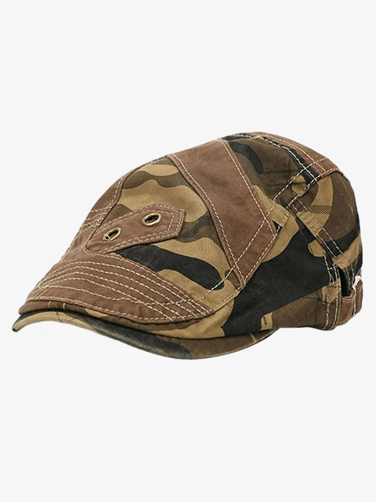 Camouflage Metal Patch Design Duckbill Forward Cap sold by Thesupermade product image thumbnail 3