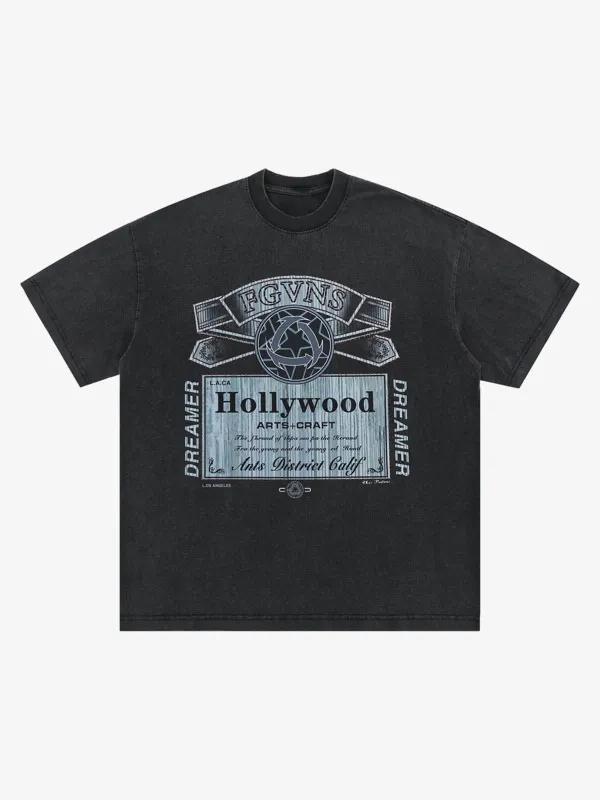 Vintage-Inspired Graphic Washed T-Shirt sold by Thesupermade