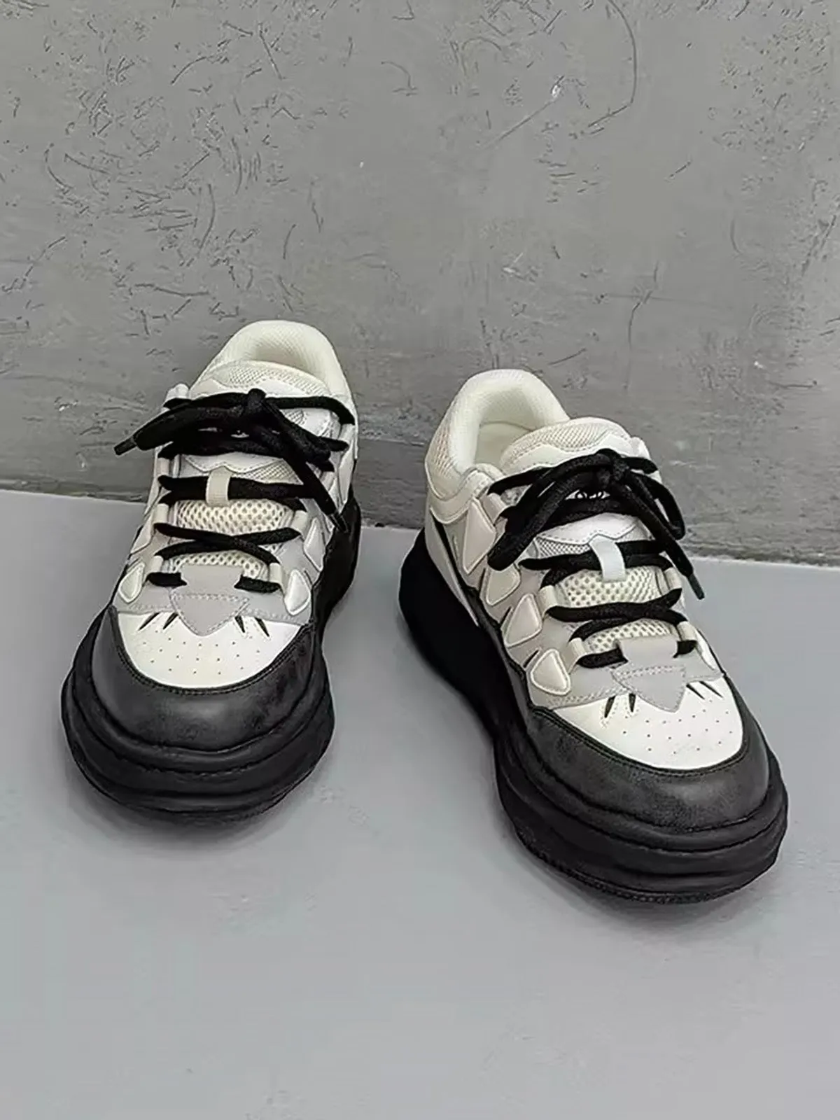 Black And White Platform Sneakers - 2449 sold by Thesupermade product image thumbnail 5