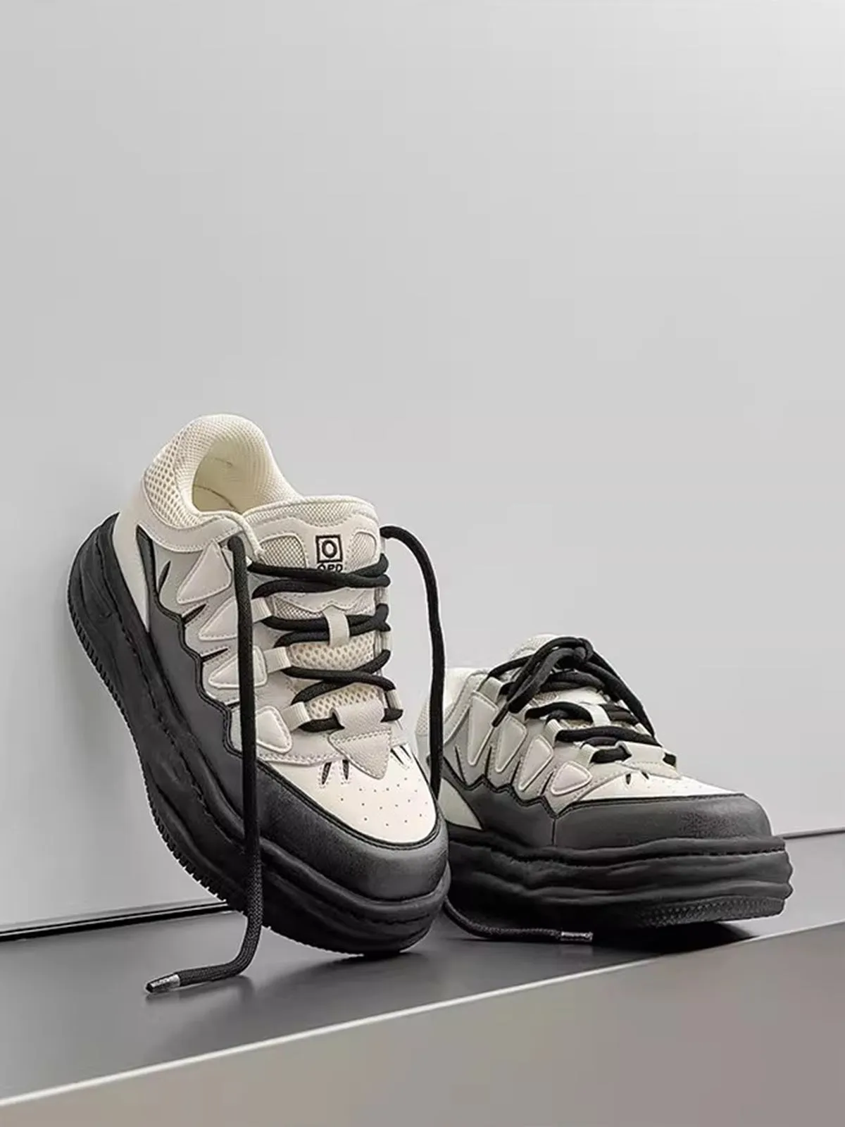 Black And White Platform Sneakers - 2449 sold by Thesupermade product image thumbnail 4