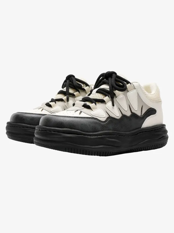 Black And White Platform Sneakers - 2449 sold by Thesupermade