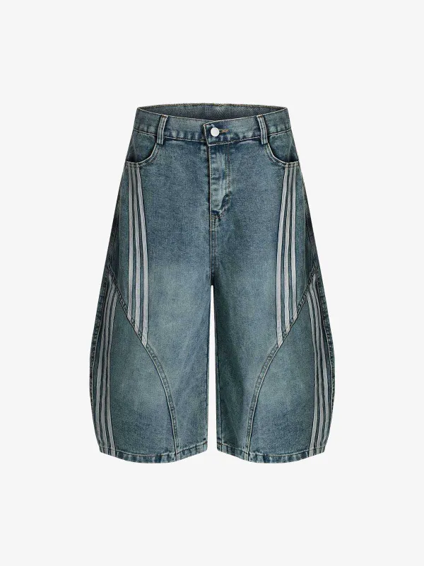 Barrel Straight Wide Leg Cropped Jort sold by Thesupermade