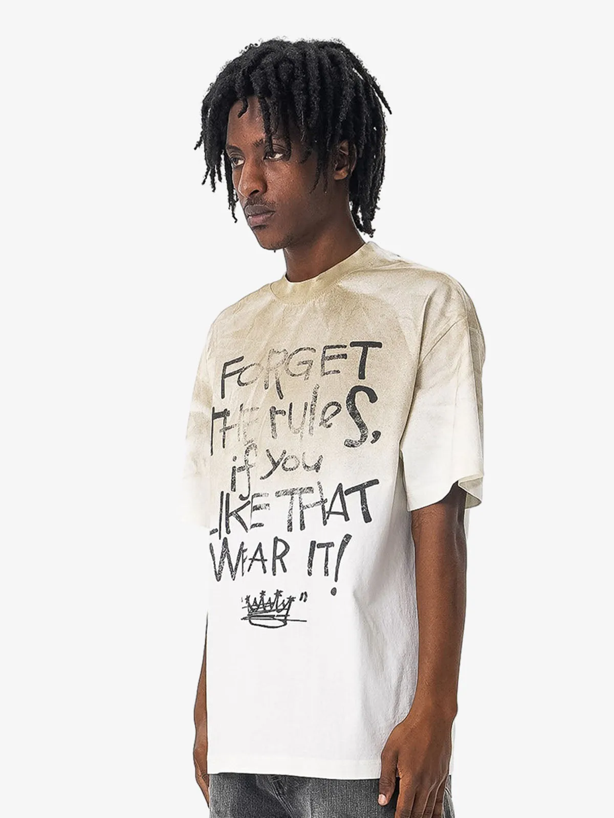 Small Collar Spray Dirty Retro Cleanfit T-shirt sold by Thesupermade product image thumbnail 4