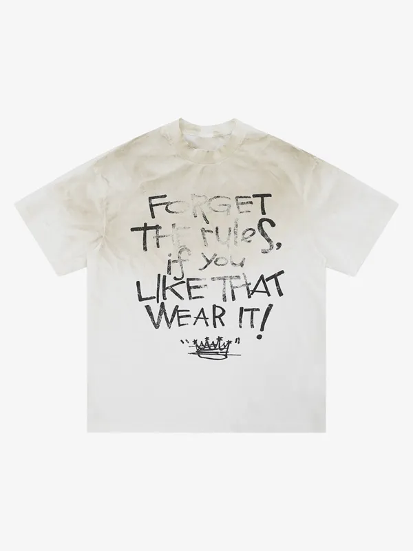 Small Collar Spray Dirty Retro Cleanfit T-shirt sold by Thesupermade