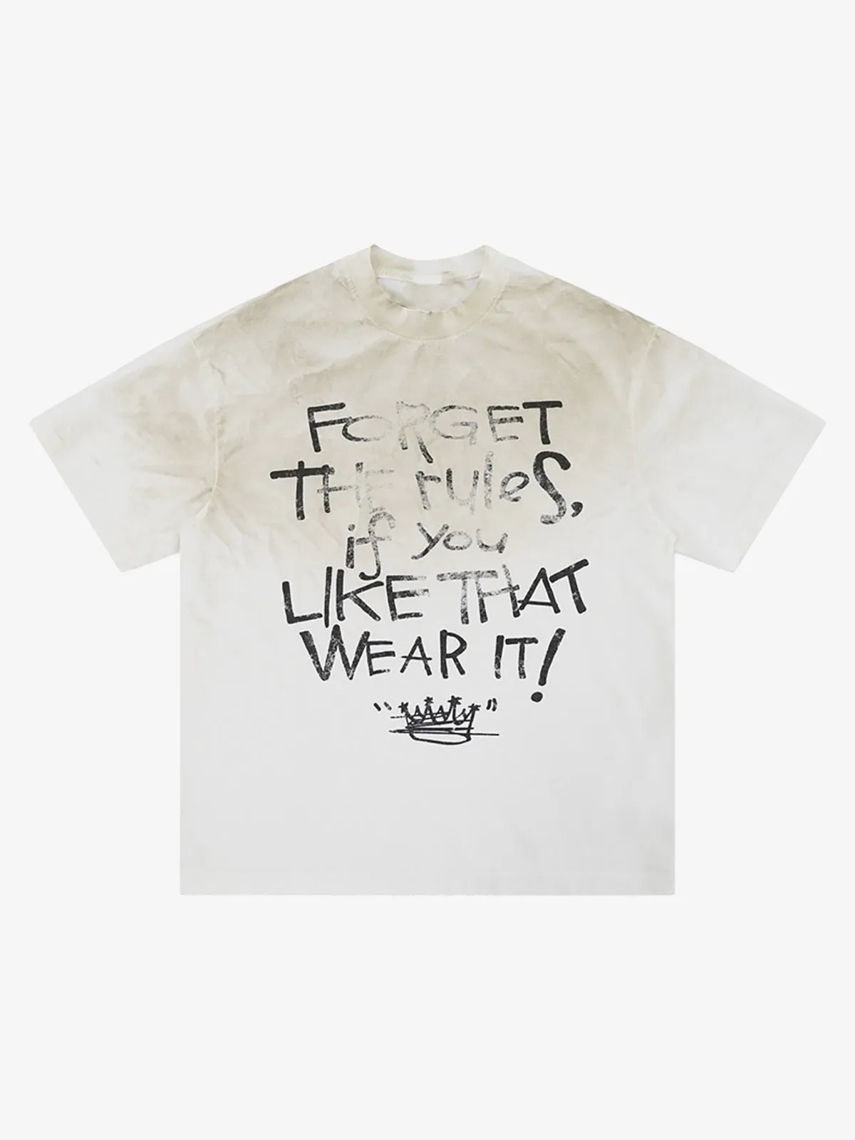 Small Collar Spray Dirty Retro Cleanfit T-shirt sold by Thesupermade