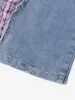 Street Ripped Plaid Bow Jeans sold by Thesupermade
