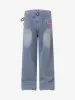 Street Ripped Plaid Bow Jeans sold by Thesupermade