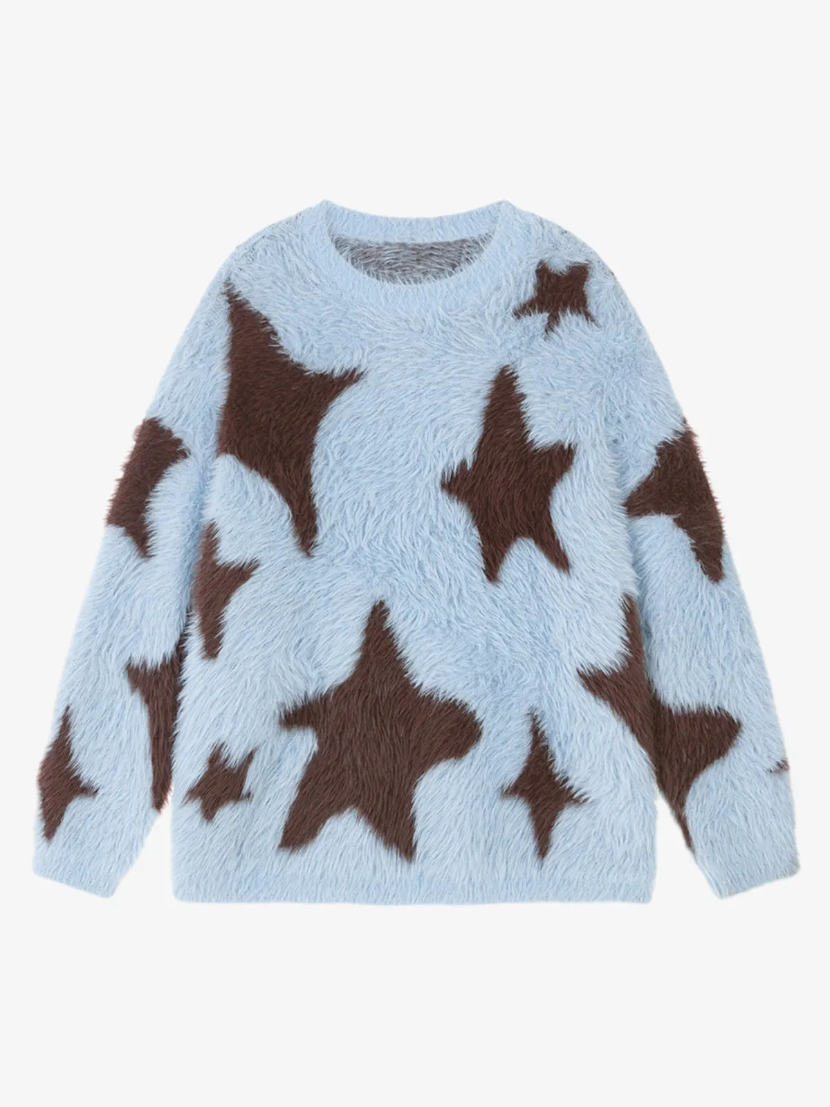 Fun Star Jacquard Sweater Crew Neck Sweater sold by Thesupermade