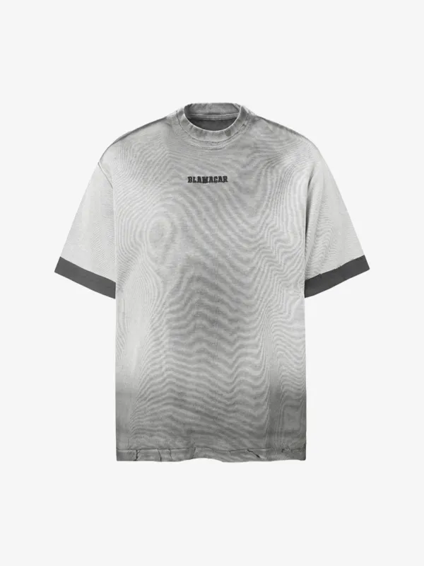 Vintage Distressed Washed Gradient Short-Sleeved T-Shirt sold by Thesupermade