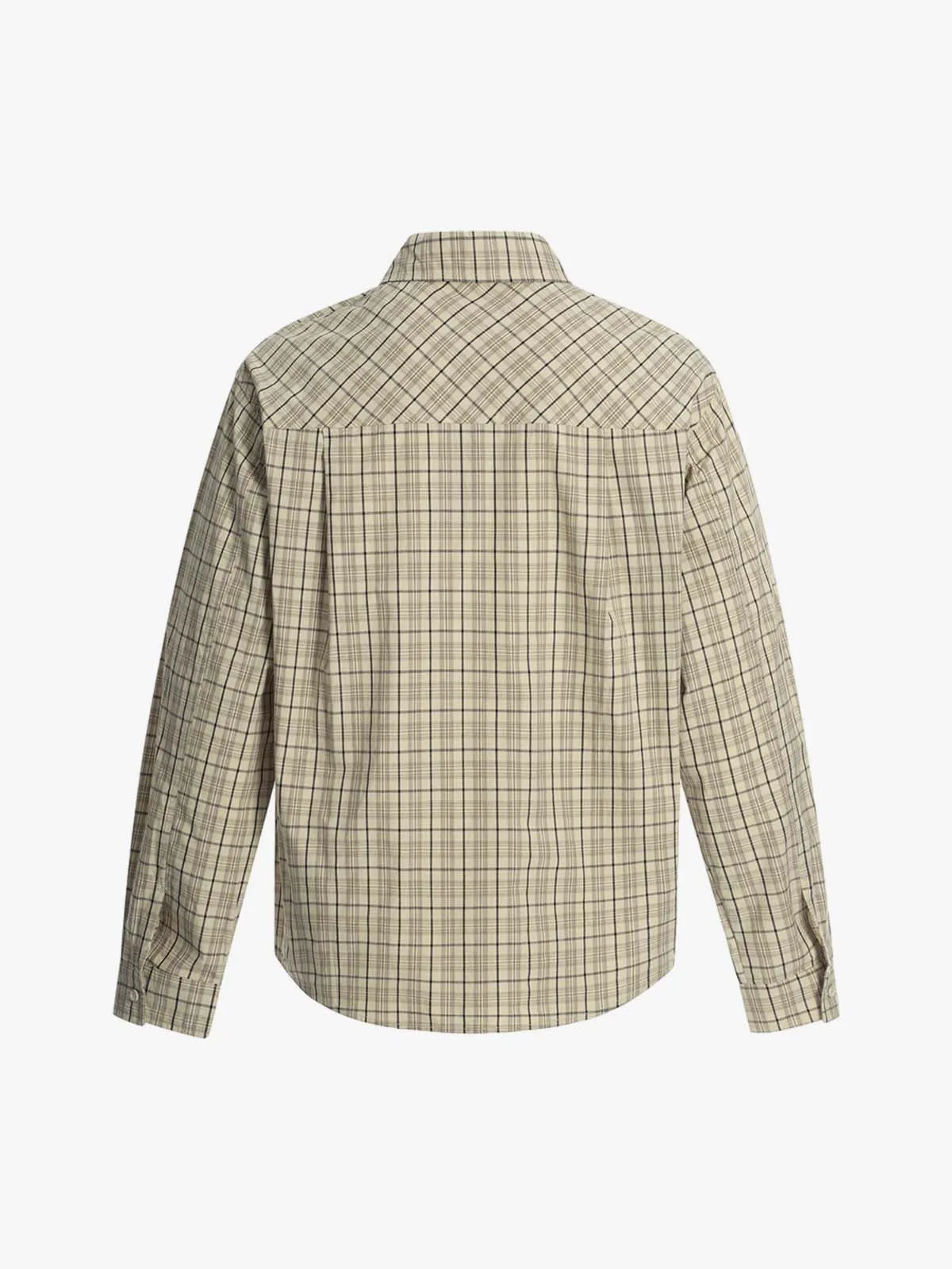 Street Print Lettering Plaid Long-Sleeve Shirt sold by Thesupermade product image thumbnail 3