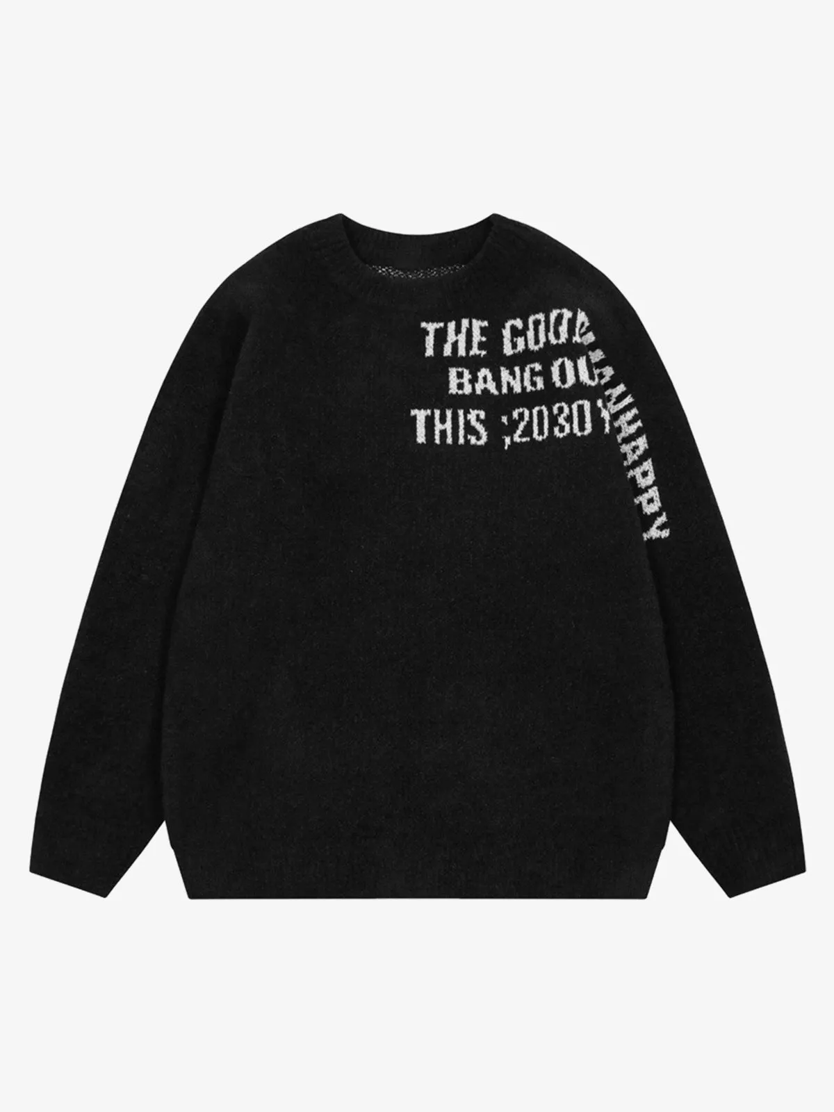 Embroidered Letter Knit Sweater sold by Thesupermade product image thumbnail 2