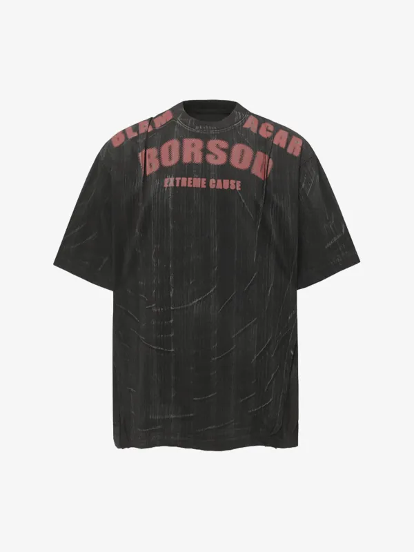 Painted Distressed Print Short-sleeved T-shirt sold by Thesupermade