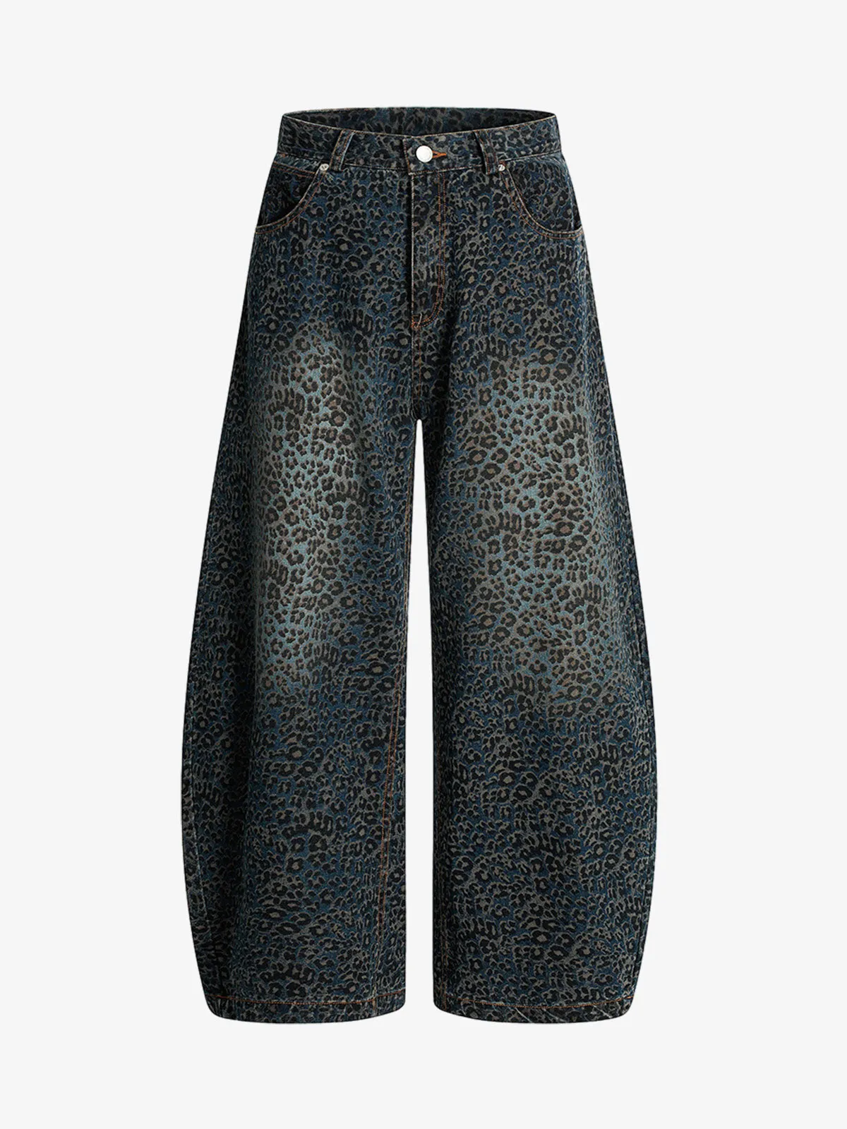 Denim Street Leopard Print Barrel Jeans - 2458 sold by Thesupermade