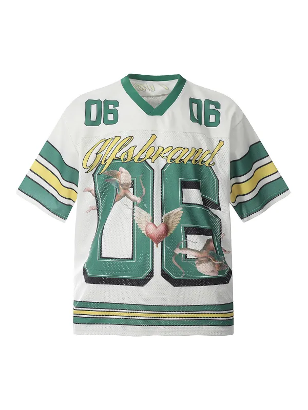 Sports Jersey V-Neck T-Shirt sold by Thesupermade