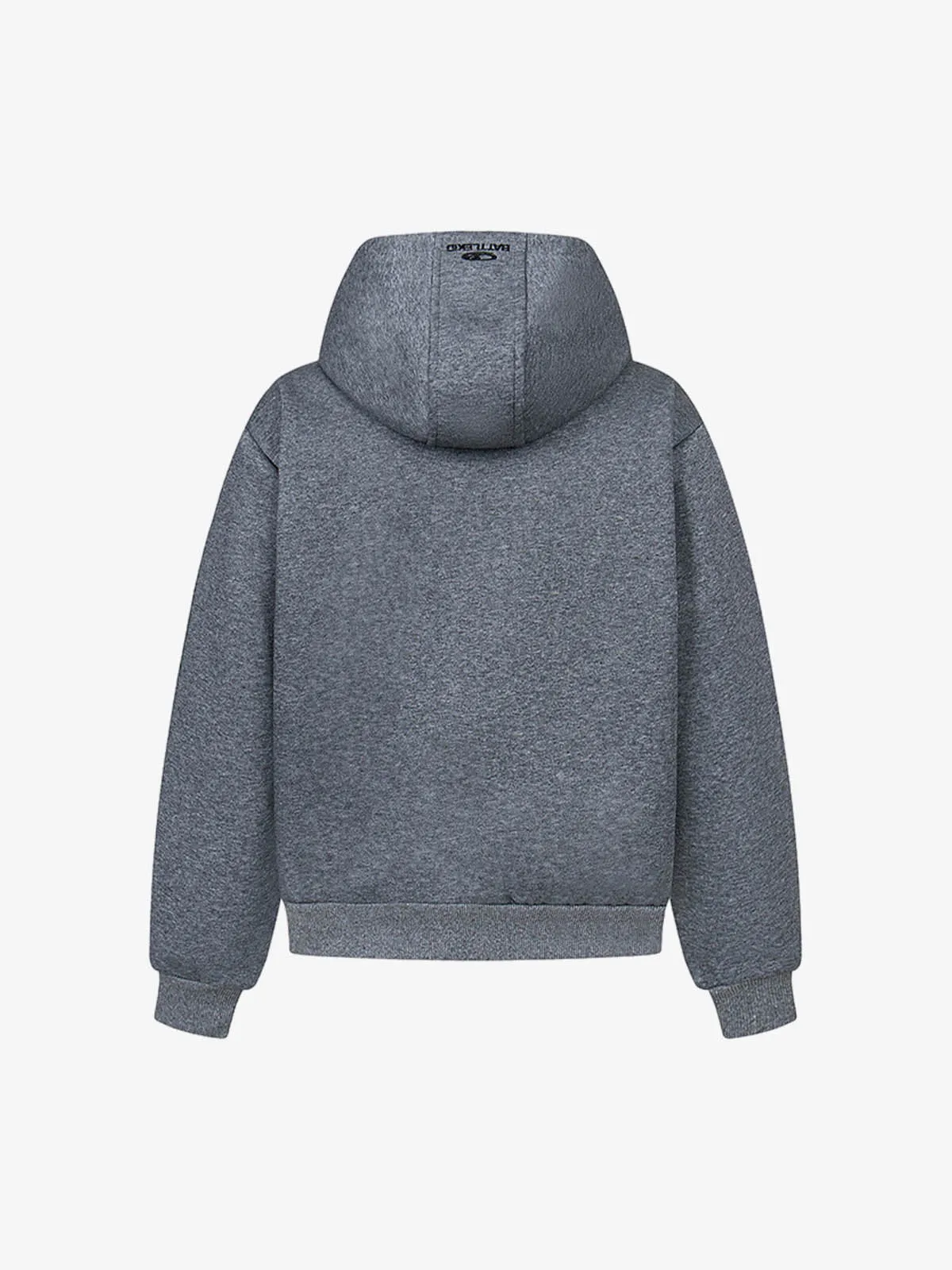 Concealed Button Metal Design Silhouette Cardigan Hooded Sweatshirt sold by Thesupermade product image thumbnail 4