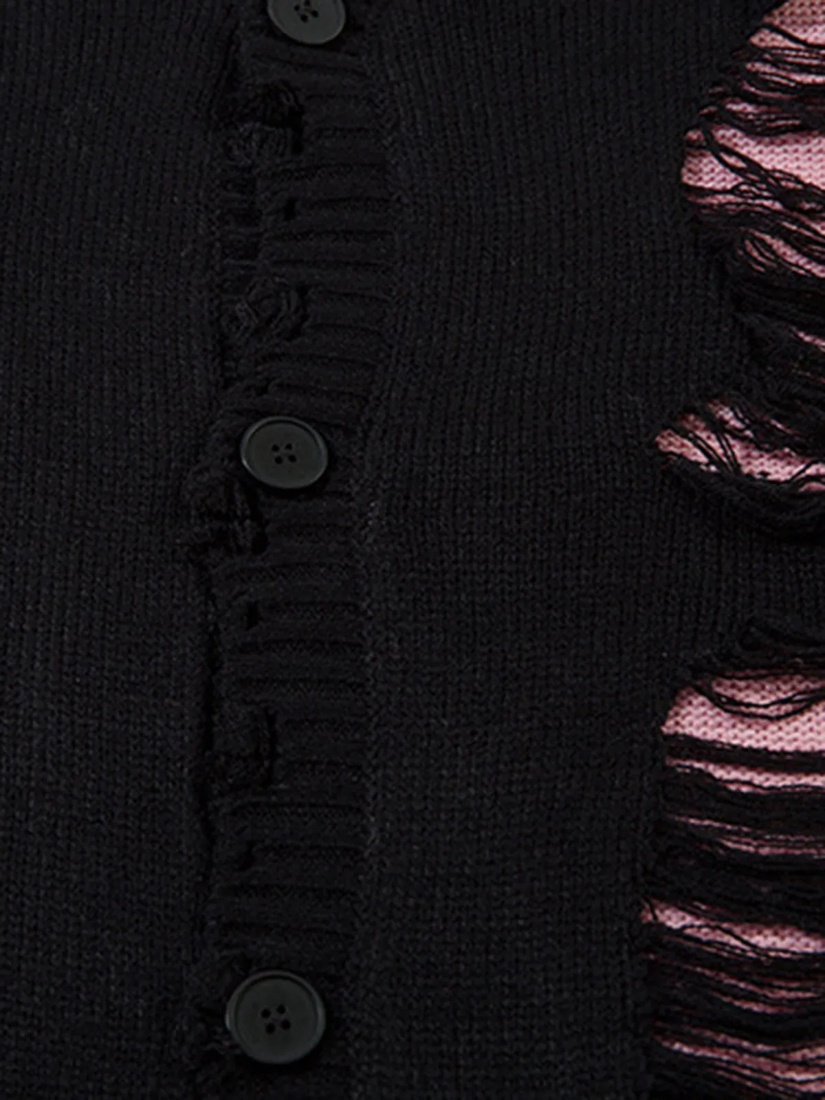 Irregular Neck Hole Hollow Knit Raw Edge Sweater sold by Thesupermade product image thumbnail 5