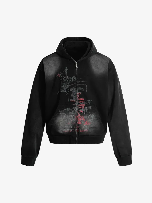Street Spray Paint Print Hoodie sold by Thesupermade