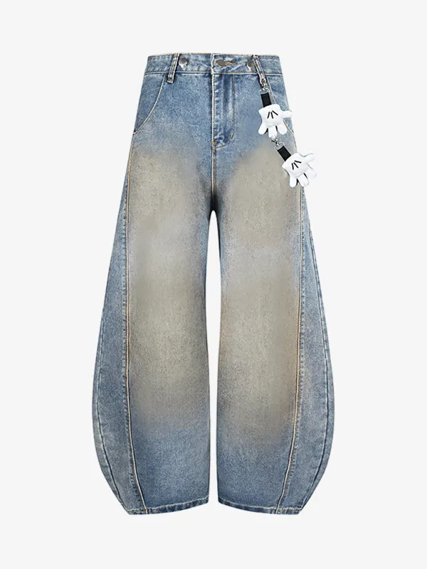 Washed Distressed Detachable Overalls Jeans sold by Thesupermade