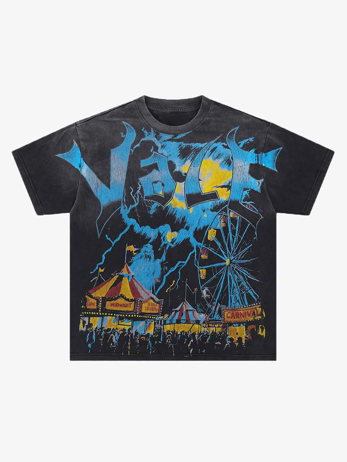 Punk Painted Amusement Park Print T-Shirt sold by Thesupermade