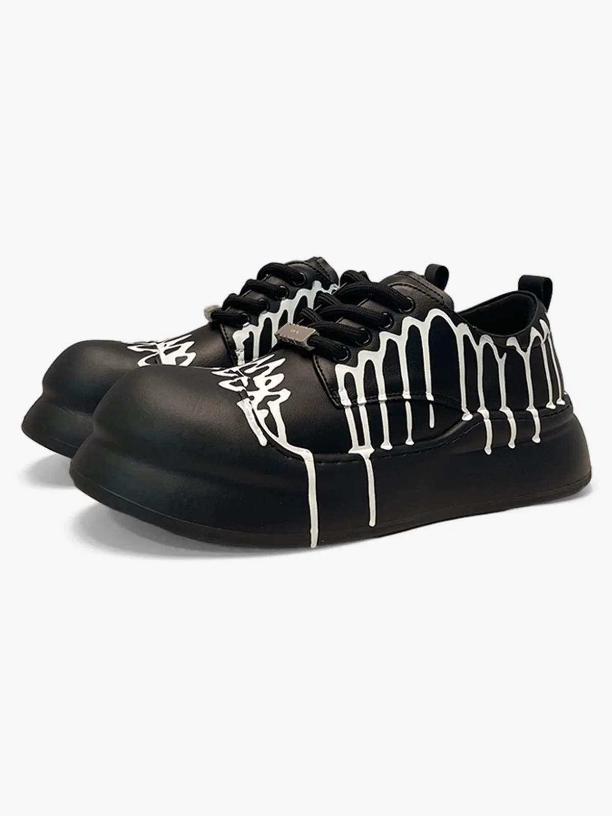 Graffiti Derby Platform Toe Shoes - 2459 sold by Thesupermade