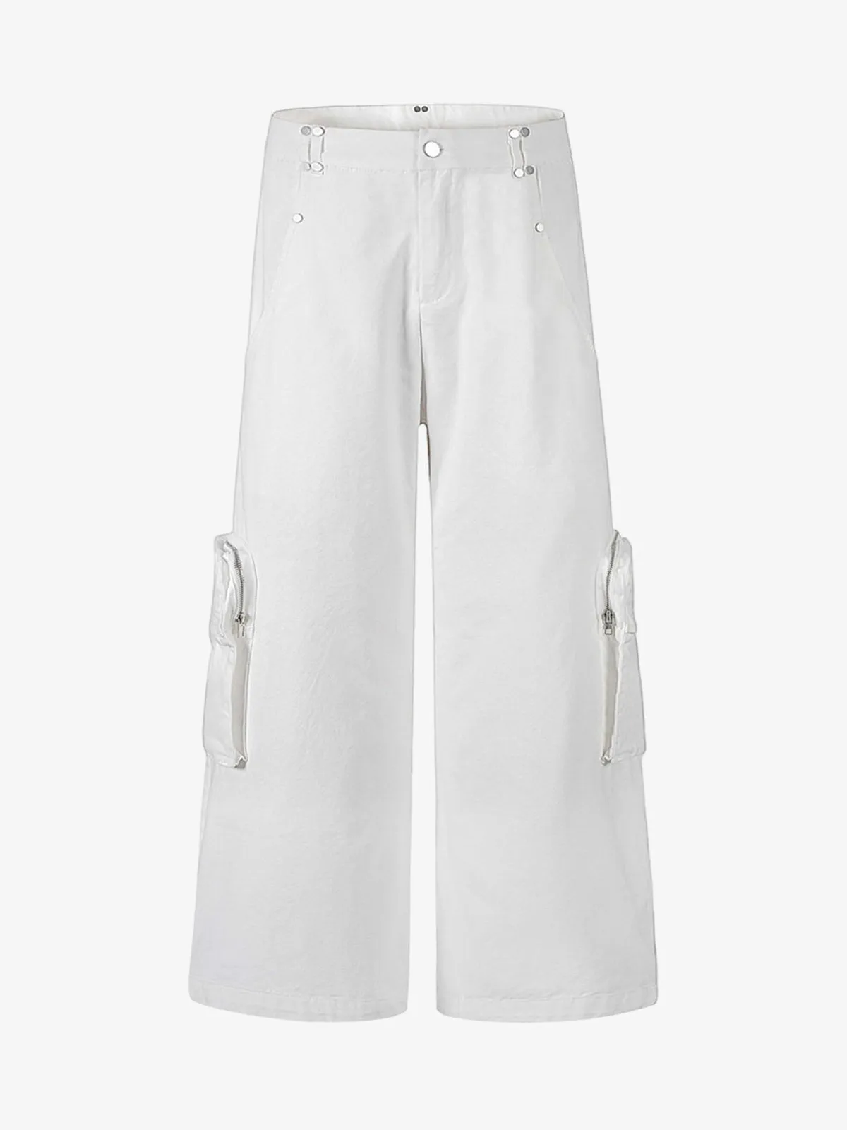 Street Metal Stud Zipper Multi-Pocket Workwear Casual Pants sold by Thesupermade product image thumbnail 2