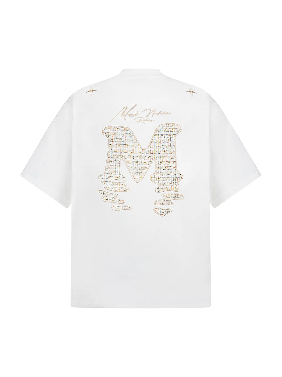 Vintage Patchwork Embroidered Letter T-Shirt sold by Thesupermade product image thumbnail 5