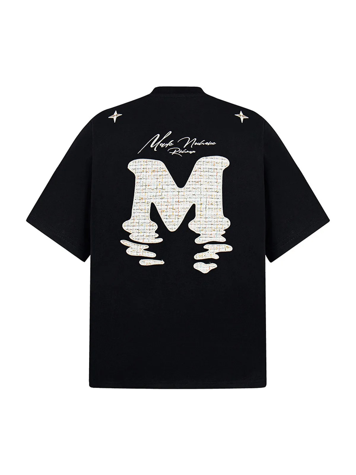 Vintage Patchwork Embroidered Letter T-Shirt sold by Thesupermade product image thumbnail 4