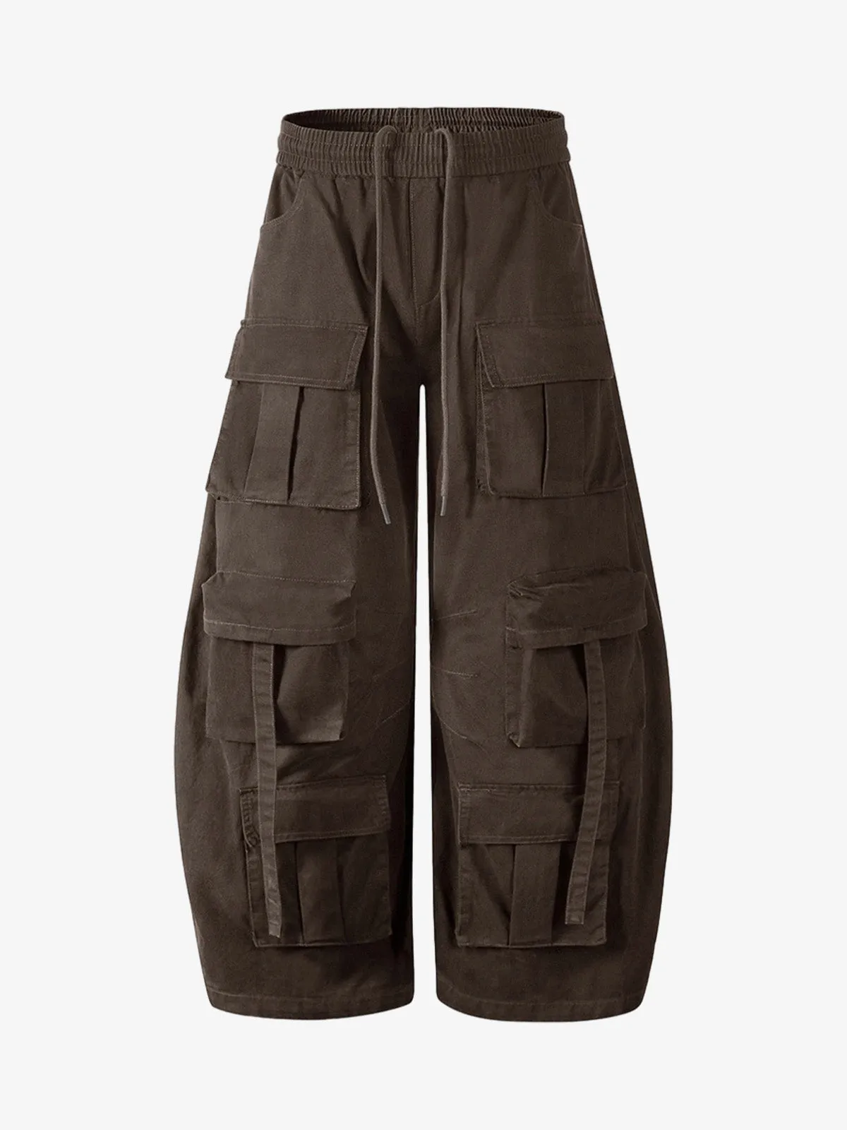 Functional Style Multi-pocket Cargo Barrel Pants sold by Thesupermade