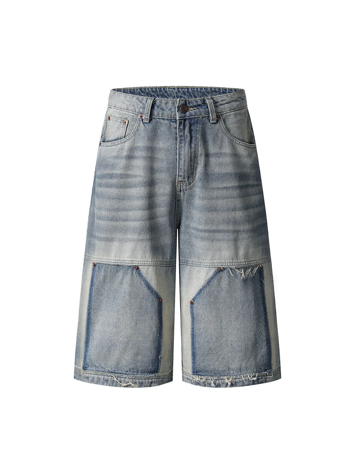 Vintage Patchwork Raw Edge Cropped Jort sold by Thesupermade product image thumbnail 2