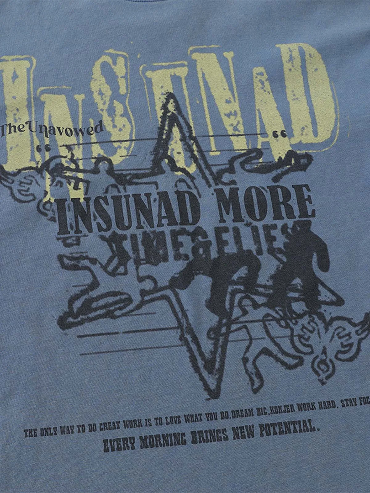 Street Color Matching Faux Two-Piece Printed T-Shirt - 2451 sold by Thesupermade product image thumbnail 5