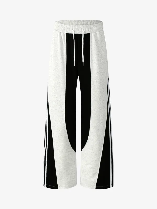 Retro Functional Contrast Panel Wide Leg Drape Pants sold by Thesupermade