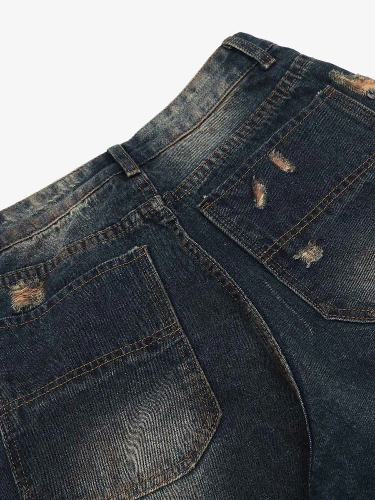 Vintage High Street RO Washed Ripped Jeans sold by Thesupermade product image thumbnail 5