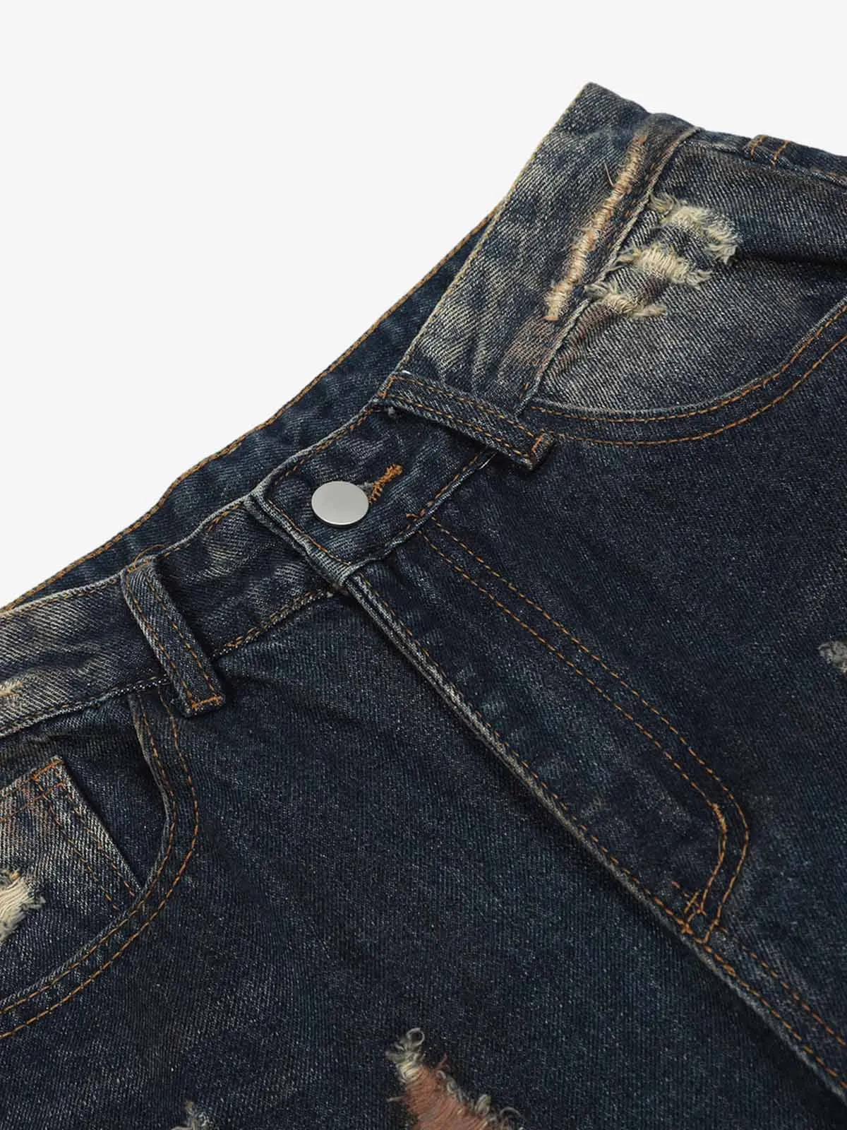 Vintage High Street RO Washed Ripped Jeans sold by Thesupermade product image thumbnail 4