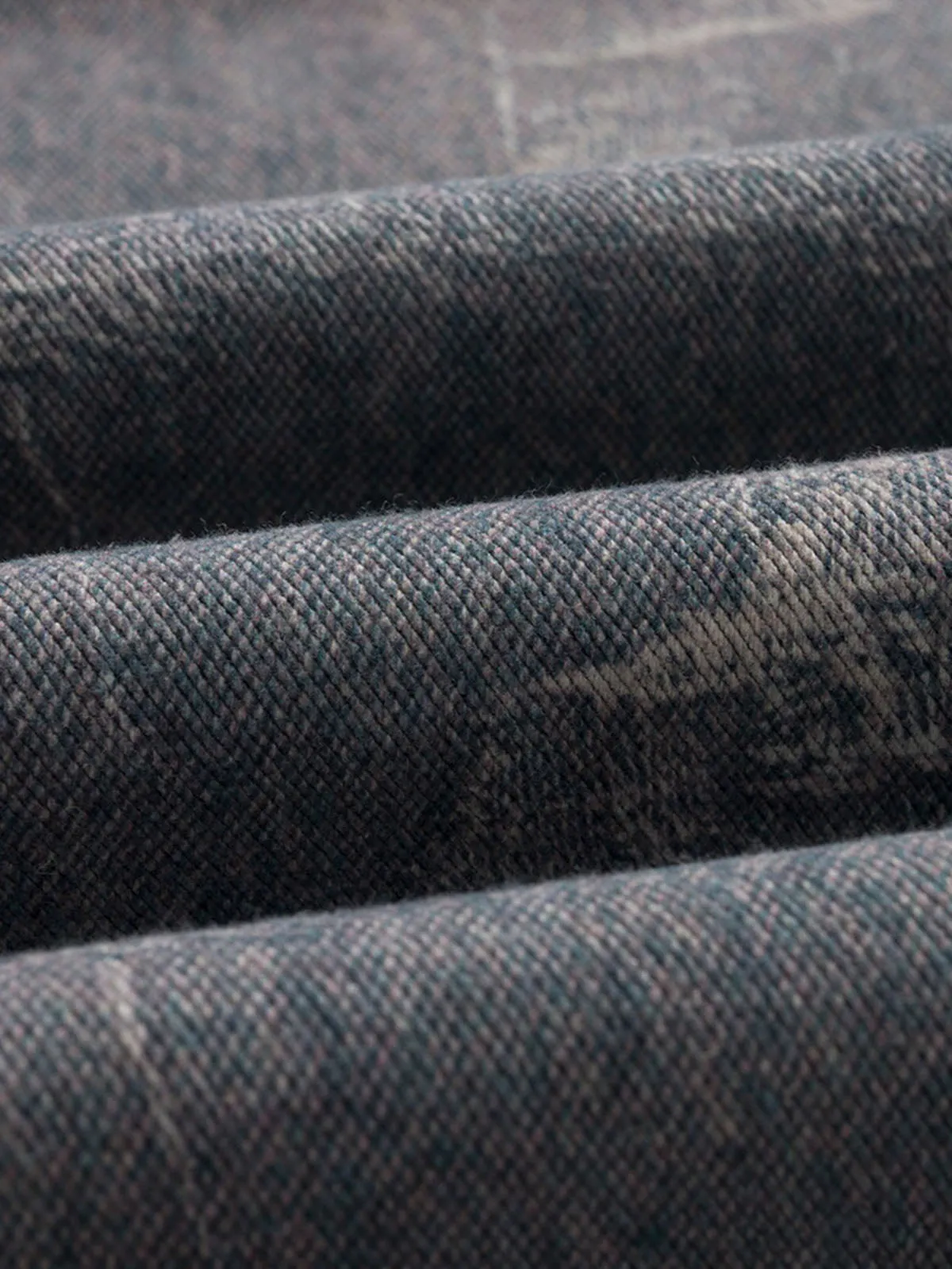 Washed Ripple 3D Print Loose Wide-Leg Jeans sold by Thesupermade product image thumbnail 5