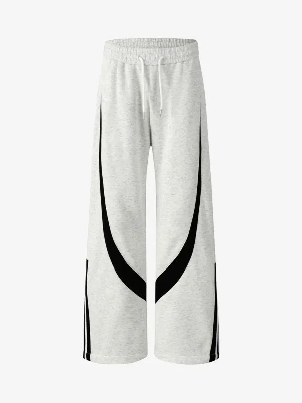 Retro Motorcycle Colorblock Structure Drape Pants sold by Thesupermade