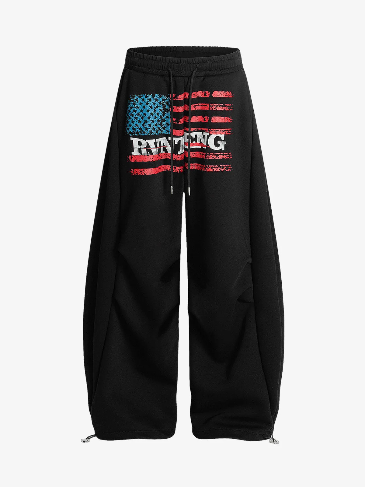 Retro Paratrooper Machete Pleated Design Printed Wide-Leg Pants - 2558 sold by Thesupermade