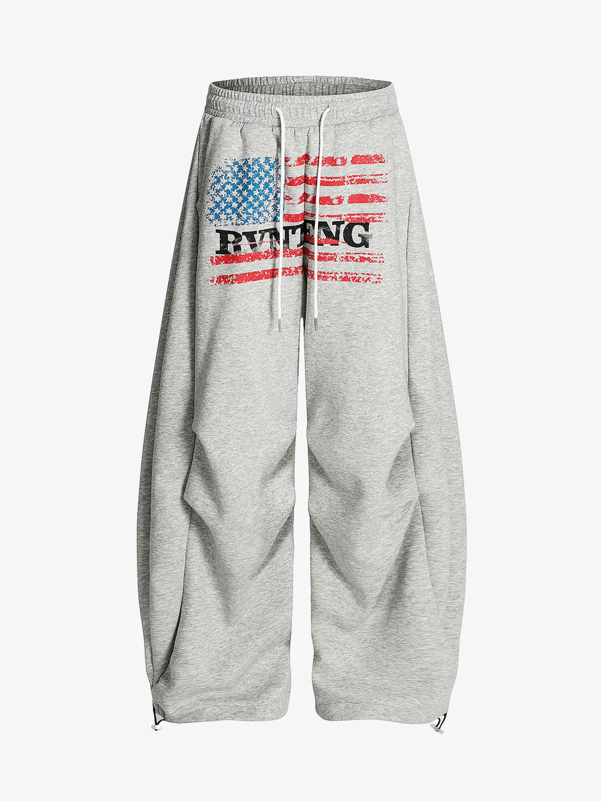 Retro Paratrooper Machete Pleated Design Printed Wide-Leg Pants - 2558 sold by Thesupermade product image thumbnail 2