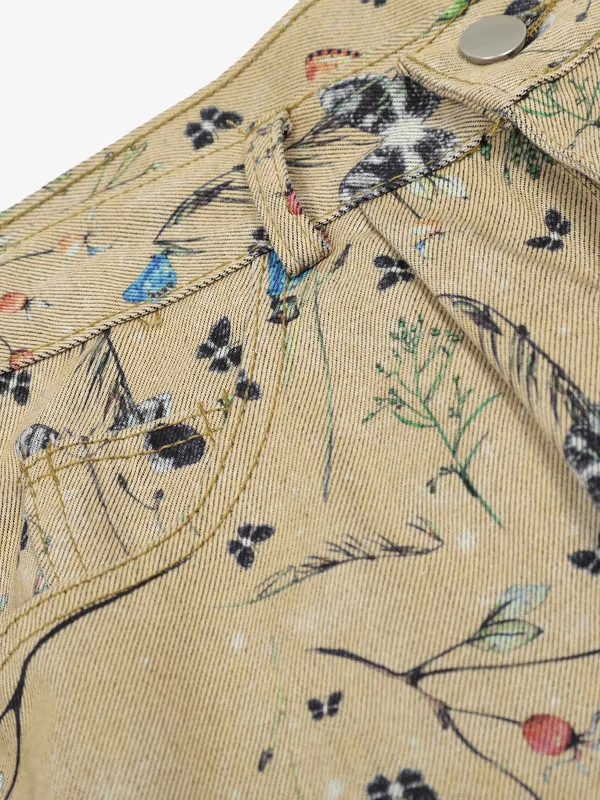 Retro Jacquard Straight-Leg Personalized Work Pants sold by Thesupermade product image thumbnail 5