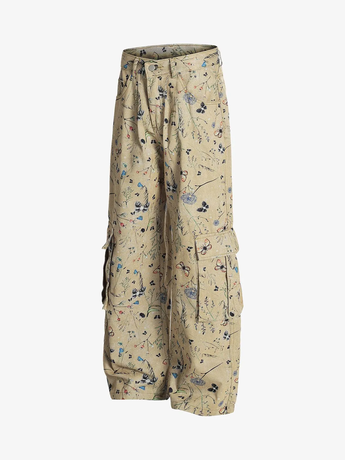 Retro Jacquard Straight-Leg Personalized Work Pants sold by Thesupermade product image thumbnail 2