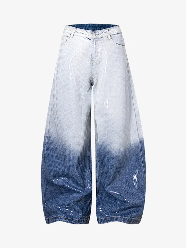 Retro Hot Diamond Gradient Jeans sold by Thesupermade
