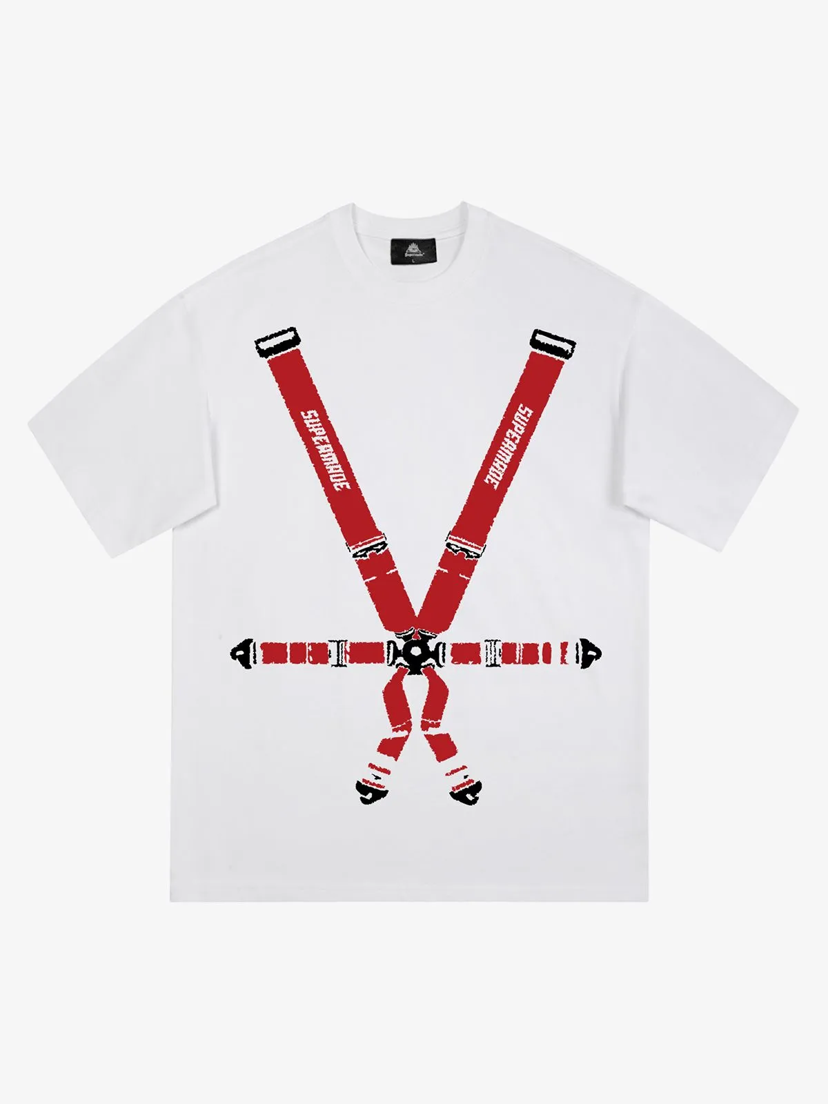 Original Racing seatbelt graphic T-shirt sold by Thesupermade product image thumbnail 3