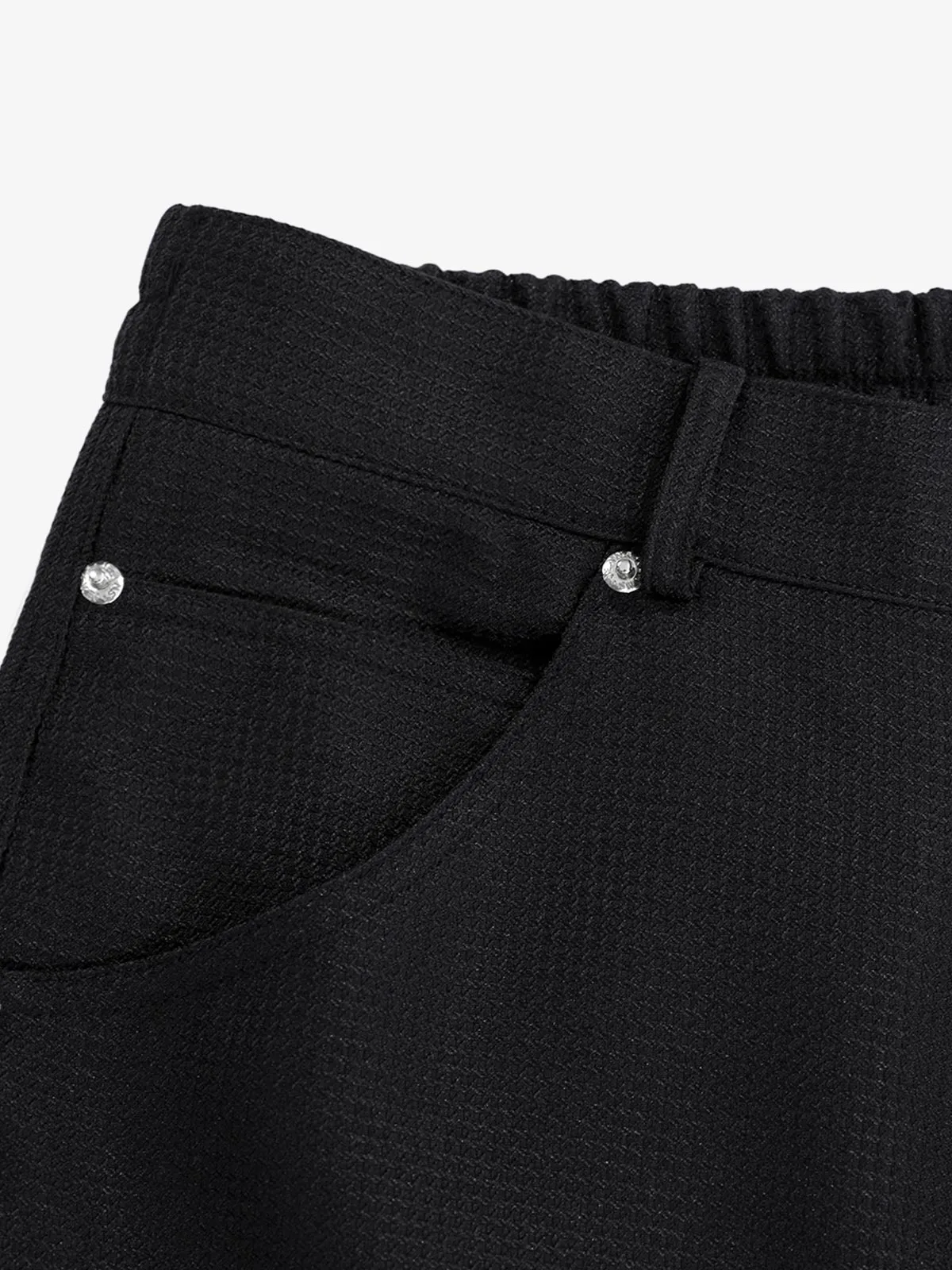 Multi-Pocket Textured Fabric Flared Pants sold by Thesupermade product image thumbnail 4