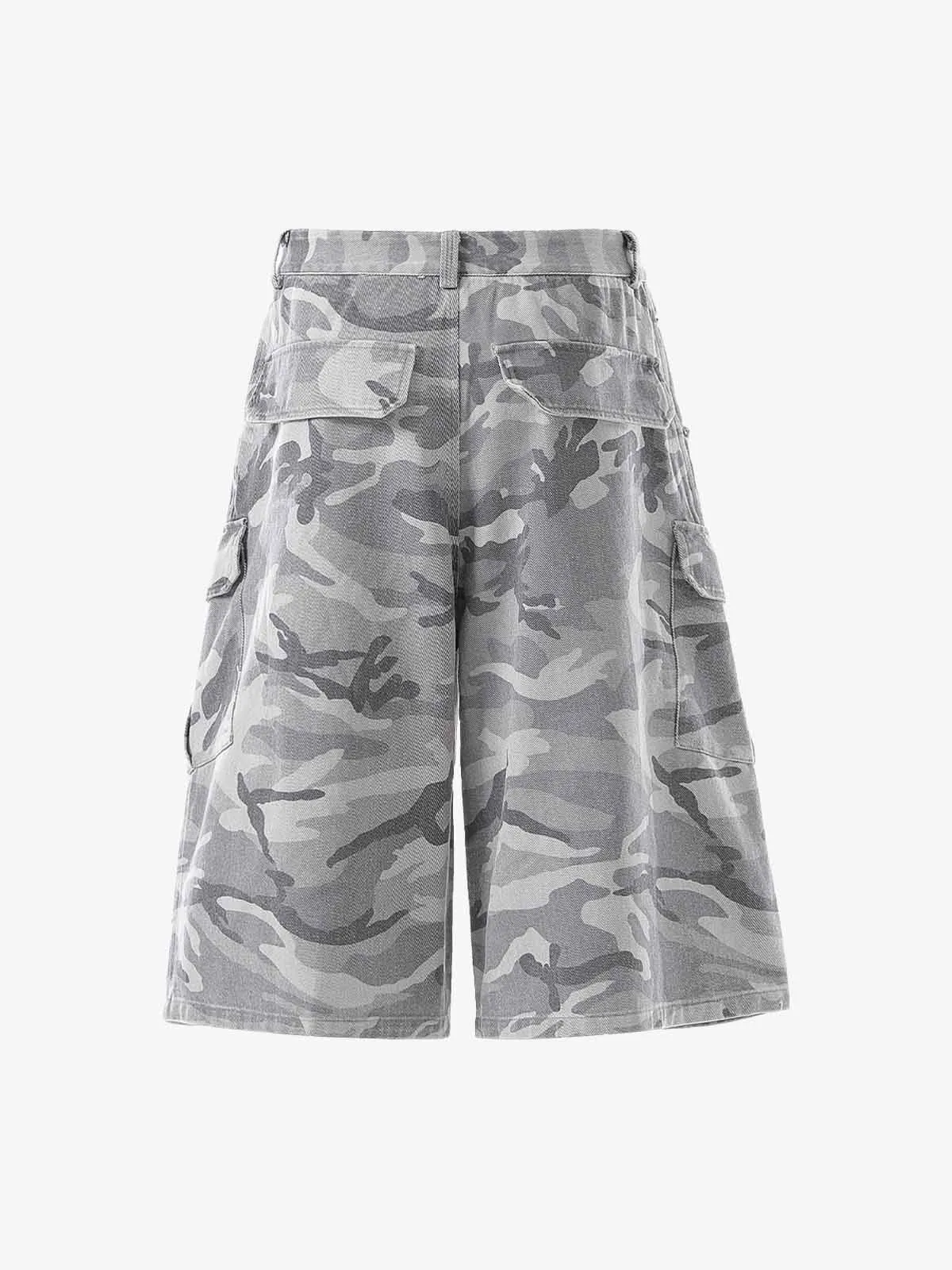Vintage Washed Camouflage Machete Wide Leg Cargo Shorts sold by Thesupermade product image thumbnail 2