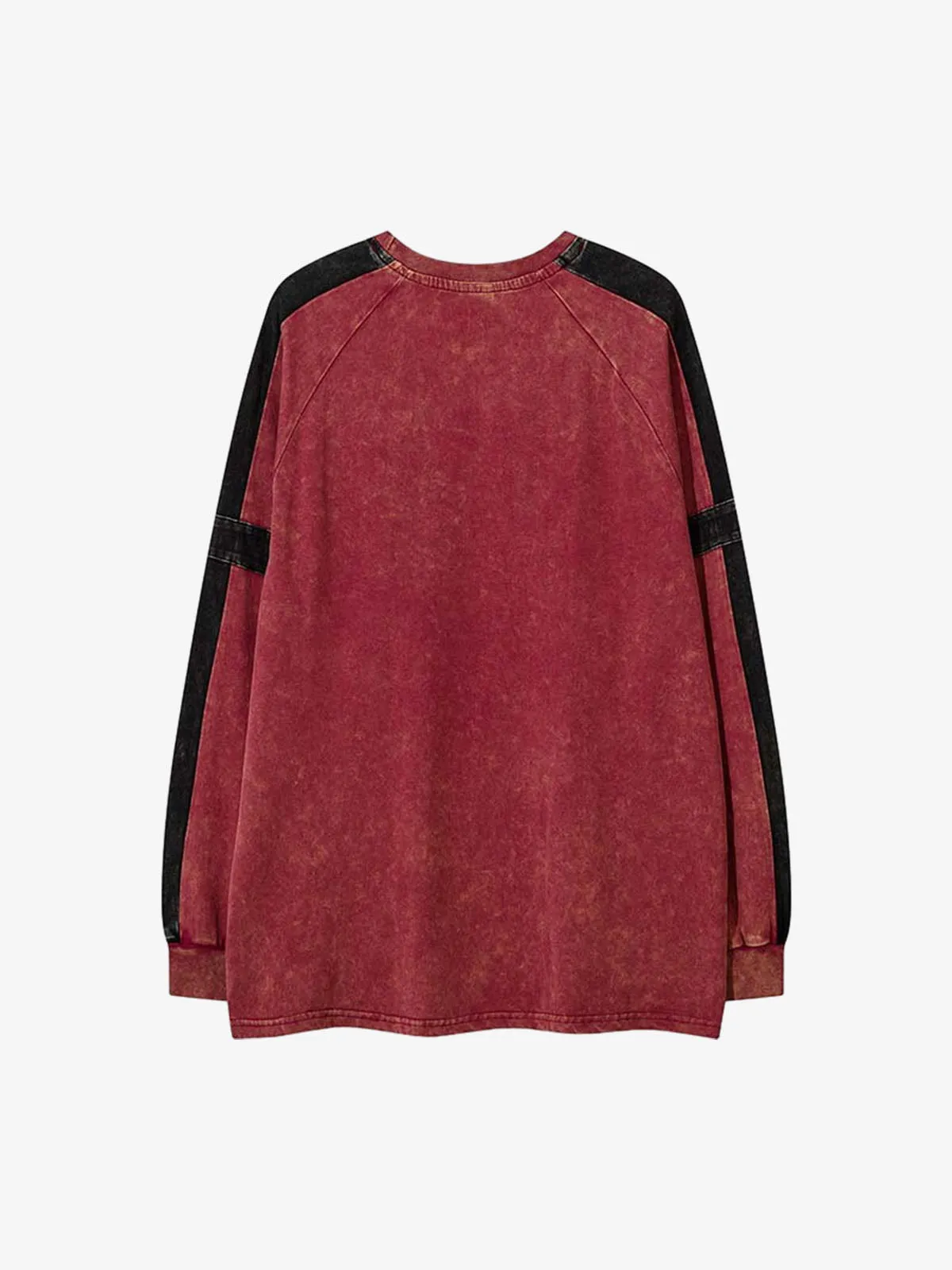 Washed Distressed Letter Print Contrast Stitching T-shirt sold by Thesupermade product image thumbnail 3