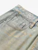 Painted Washed Old Machete Mopping Jeans sold by Thesupermade